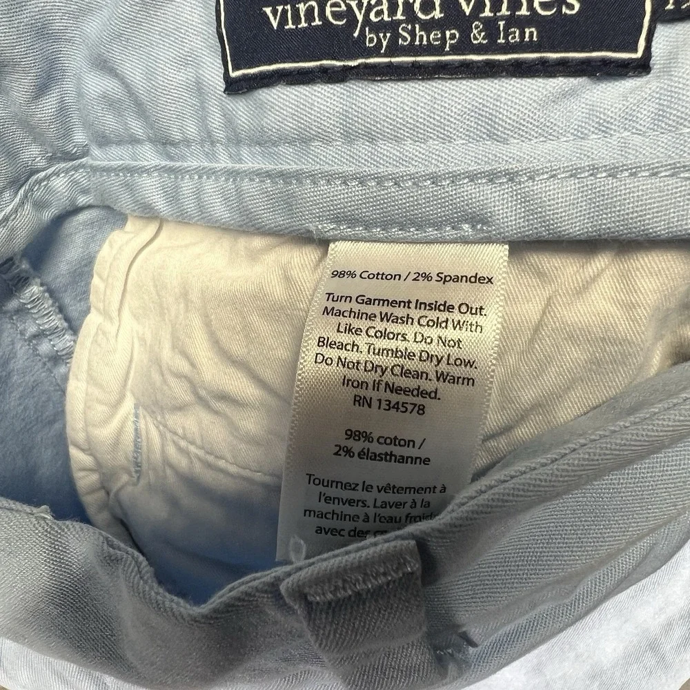 Vineyard Vines Breaker Shorts Mens 30 Blue Chino 9" Stretch Preppy Golf - Picture 9 of 10